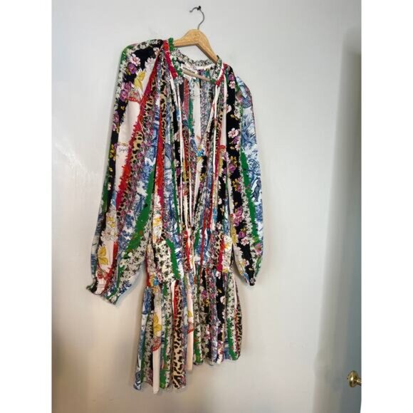 NEW Zadig and Voltaire Mixed Print Rocade Mini Dress Women's Size: Small - Picture 3 of 7